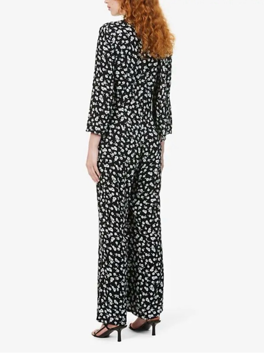 RIXO Ashley Floral Jumpsuit with Tie Collar - Picture 2 of 8